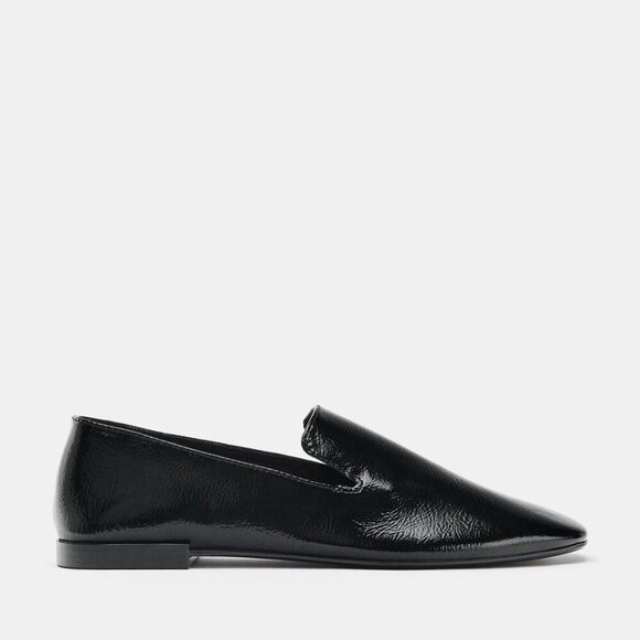 NIB ZARA PATENT EFFECT LOAFERS - Picture 2 of 4